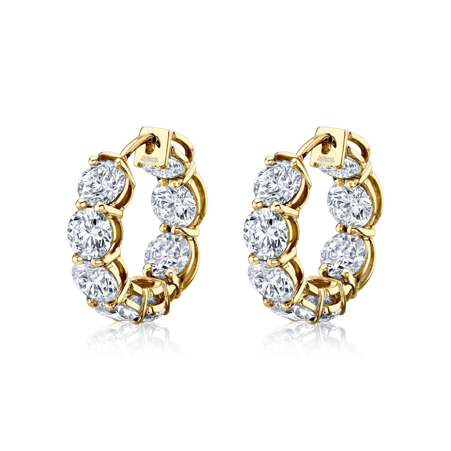 Norman Silverman Signature Round Diamond Huggies