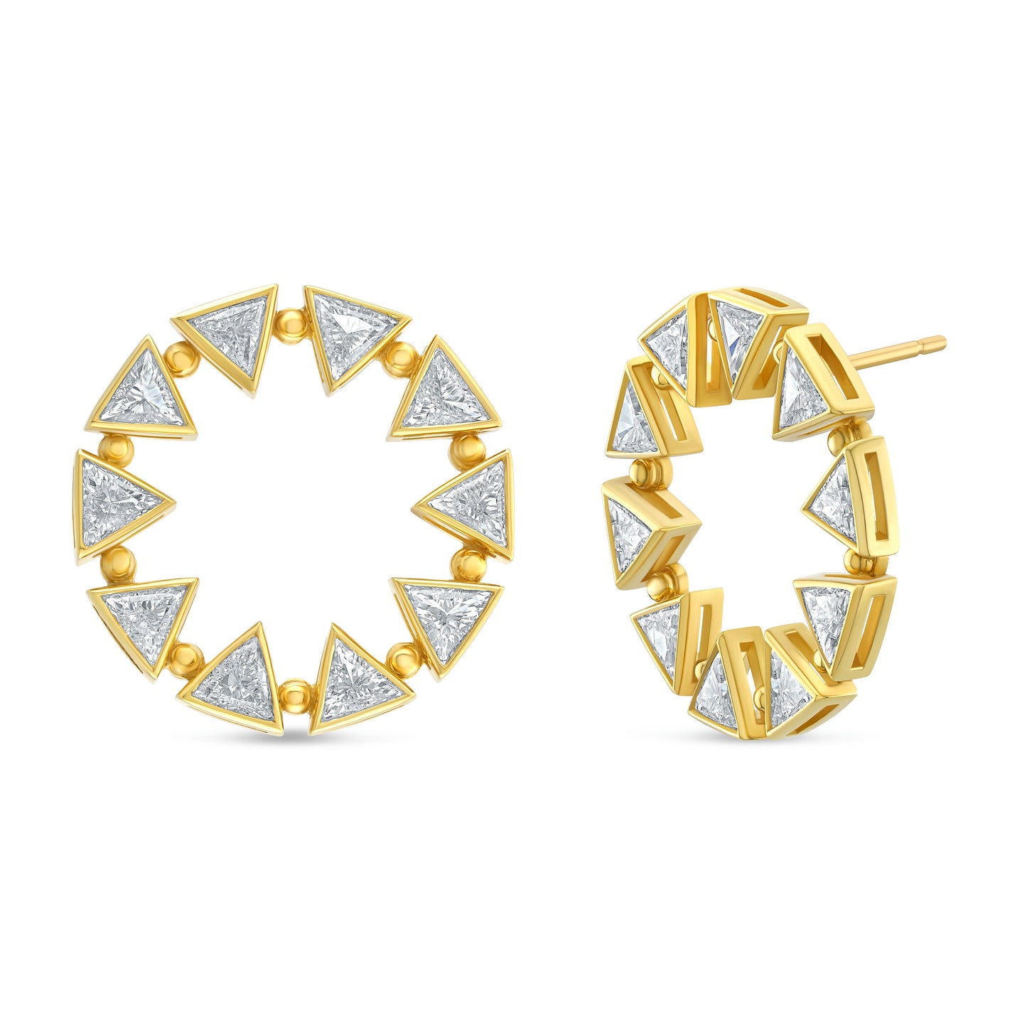 Trilliant Radiance Hoops