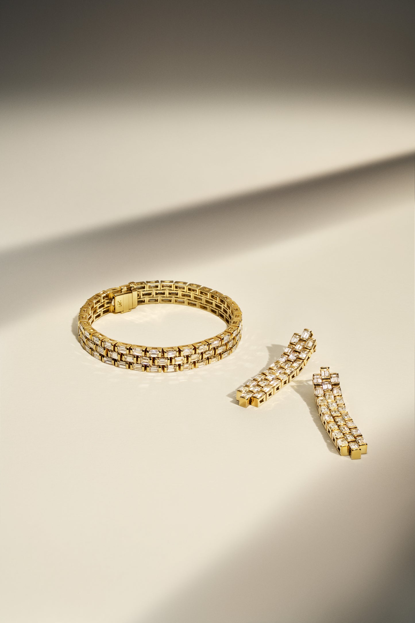 Watch Band Diamond Earrings