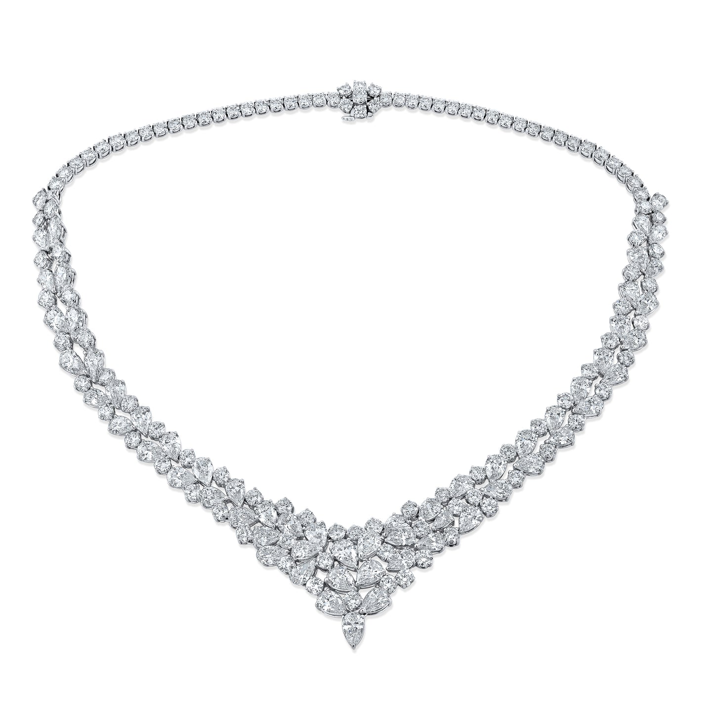 56.91 Carat Diamond Statement Necklace by Norman Silverman