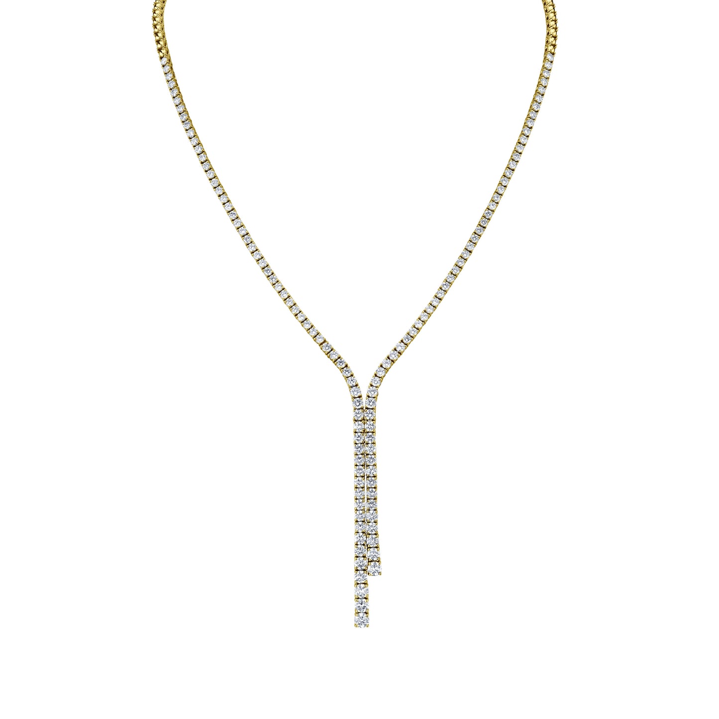 Graduated Round Brilliant Diamonds Lariat