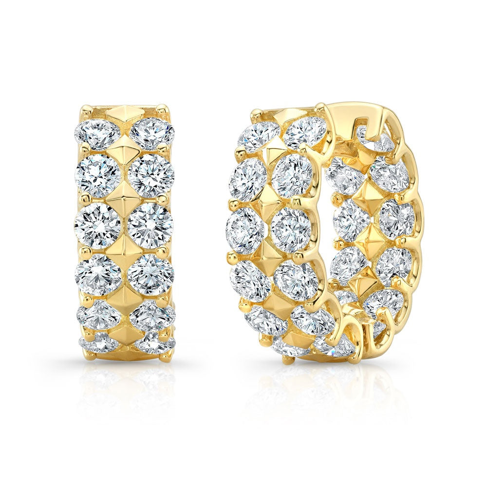 Double Row Diamond Huggies