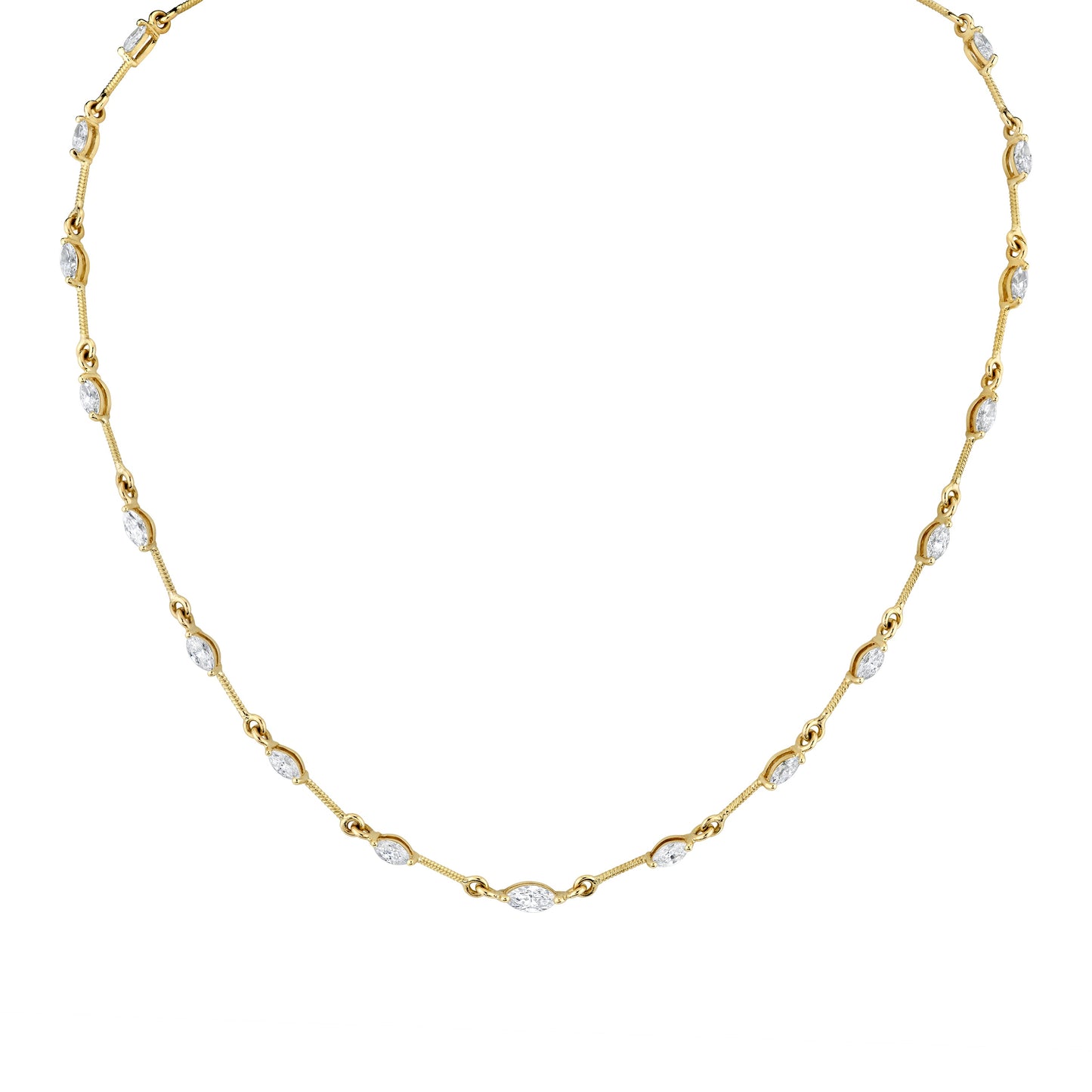 Marquise Diamond Station Necklace