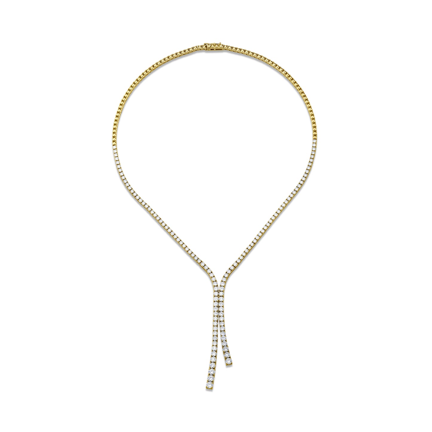 Graduated Round Brilliant Diamonds Lariat