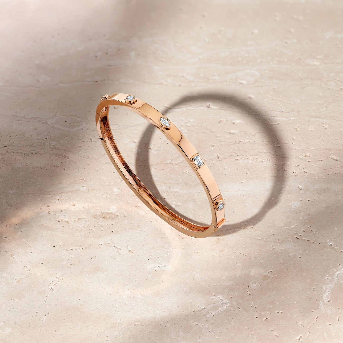 Bangle with Fancy Shape Diamonds