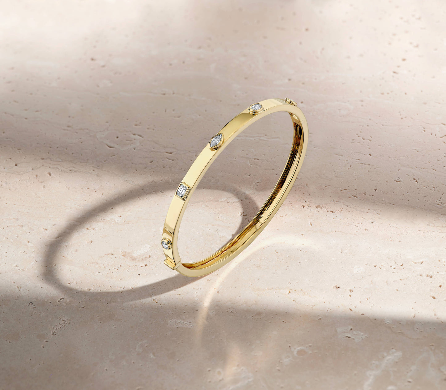 Bangle with Fancy Shape Diamonds