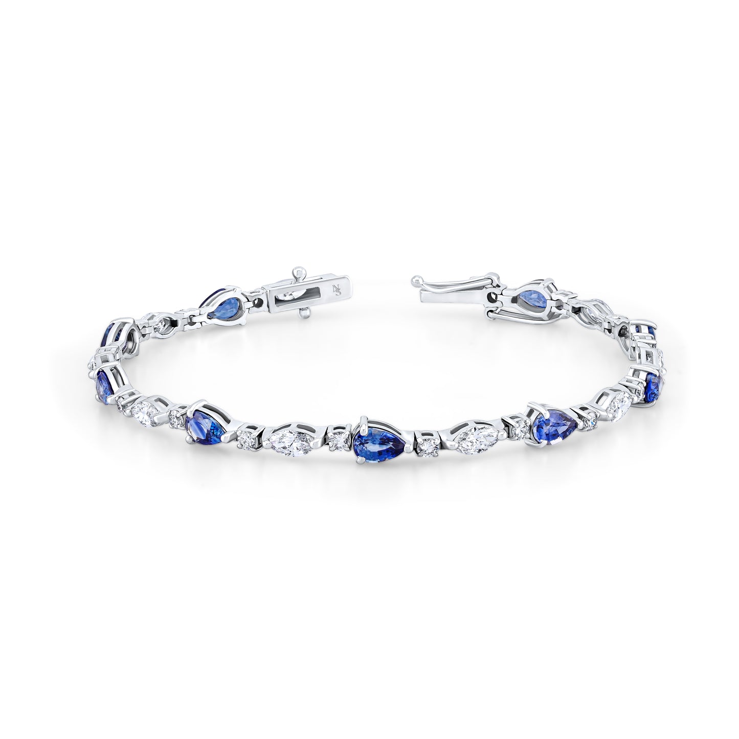 Mixed Fancy Shape Sapphire and Diamond Bracelet