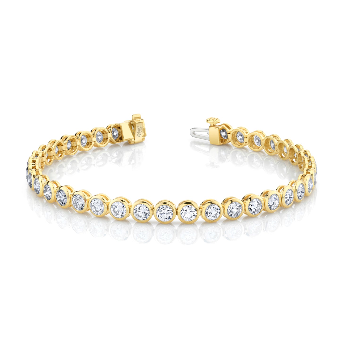 Bezel Set Round Diamond Bracelet