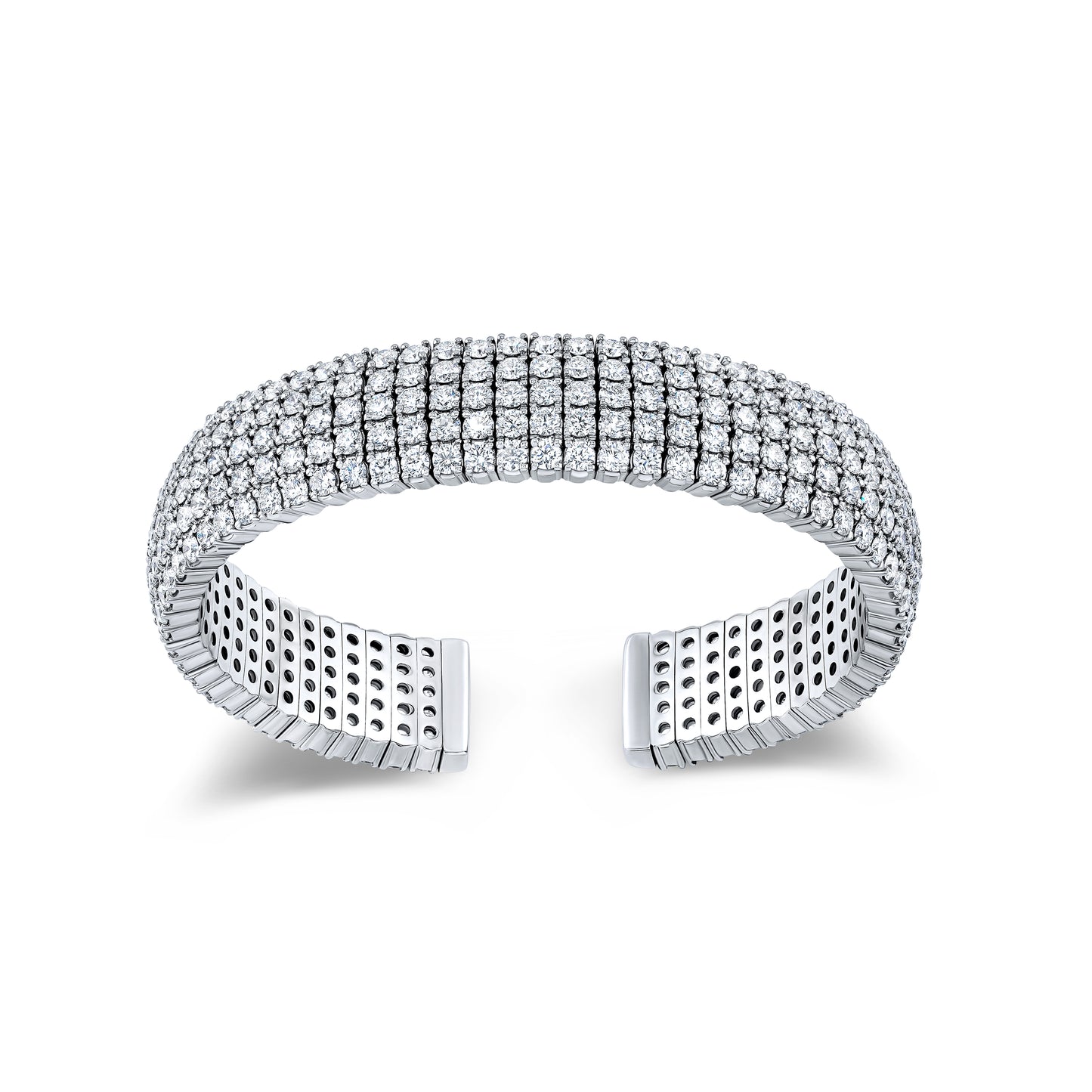 Five Row Diamond Cuff Bracelet