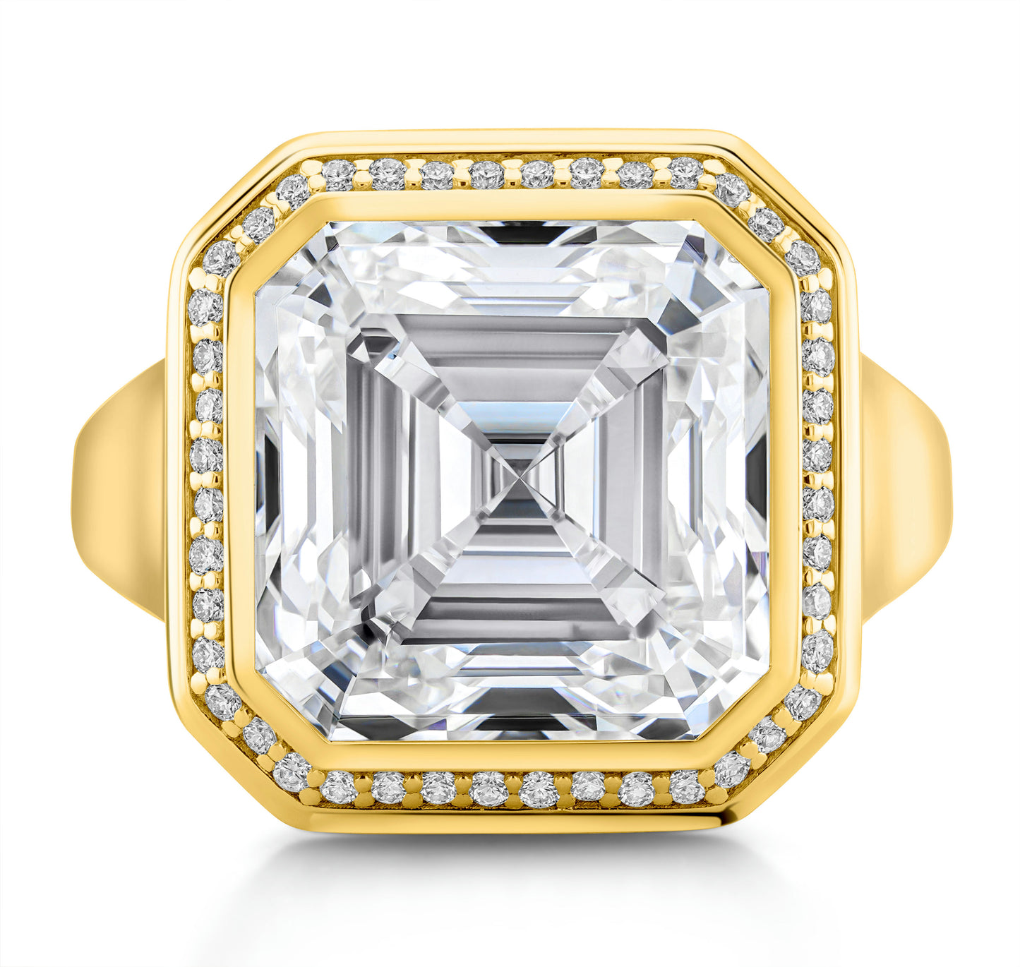 10.08 Carat Asscher Diamond Ring
