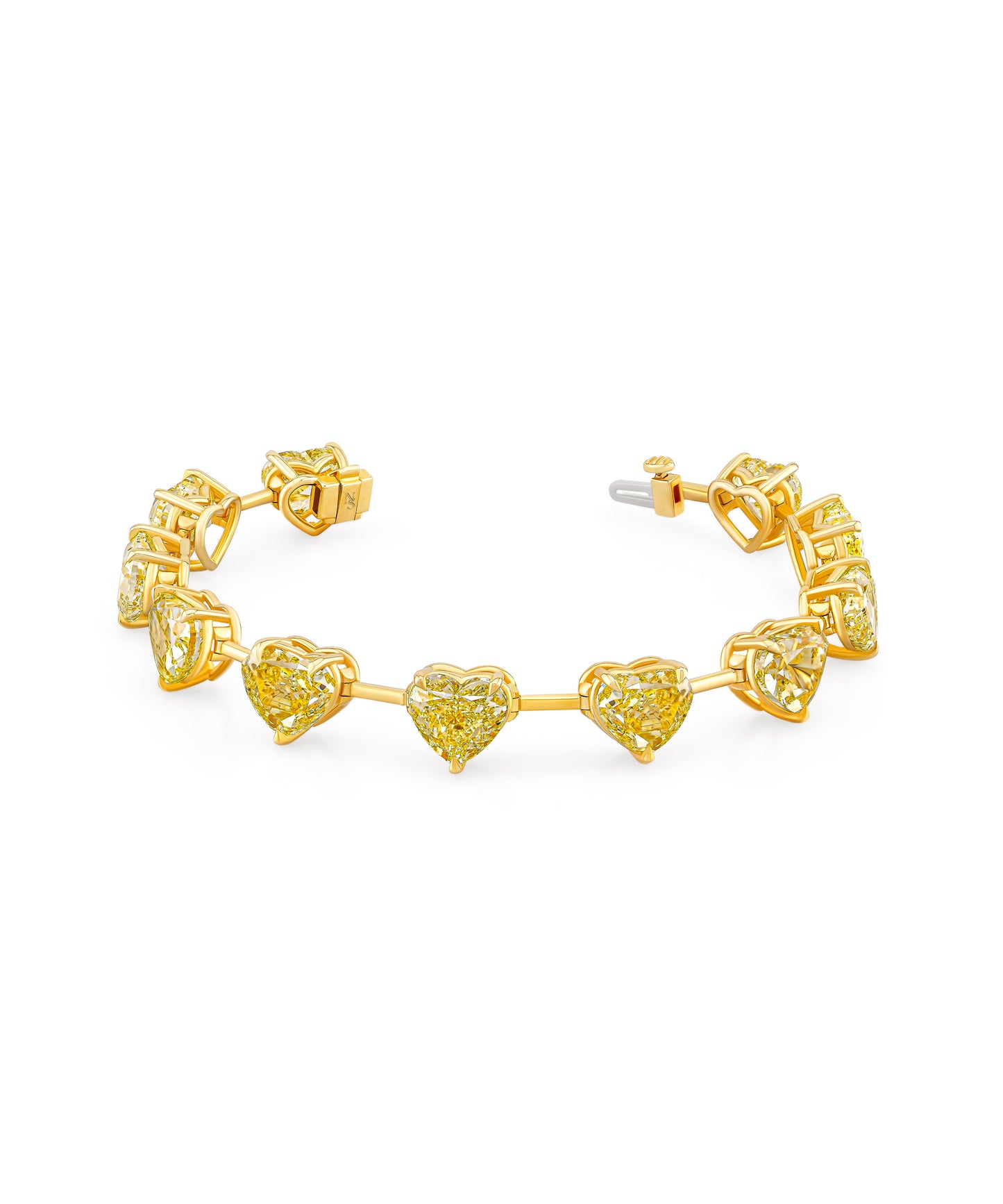Fancy Yellow Heart Diamond Bracelet