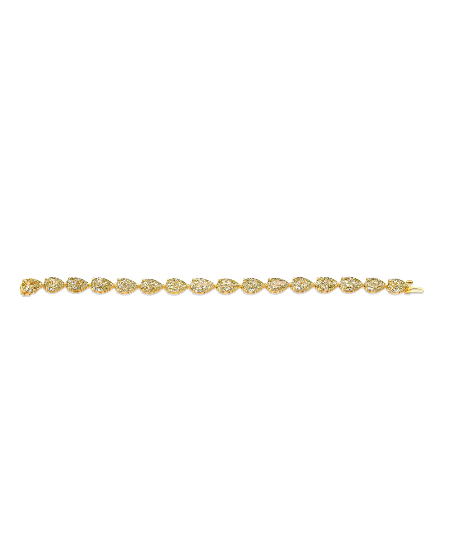 East West Yellow Pear Diamond Bracelet