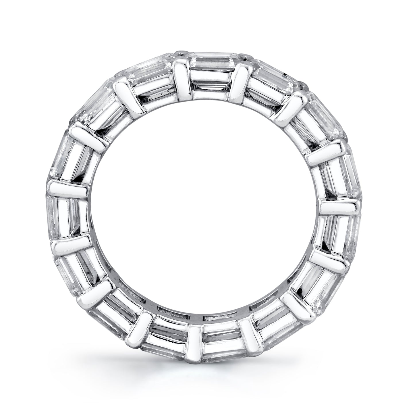 East West Emerald Cut Diamond Eternity Band