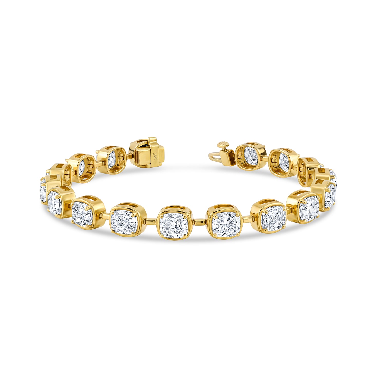 Cushion diamond bezel bracelet - B4454