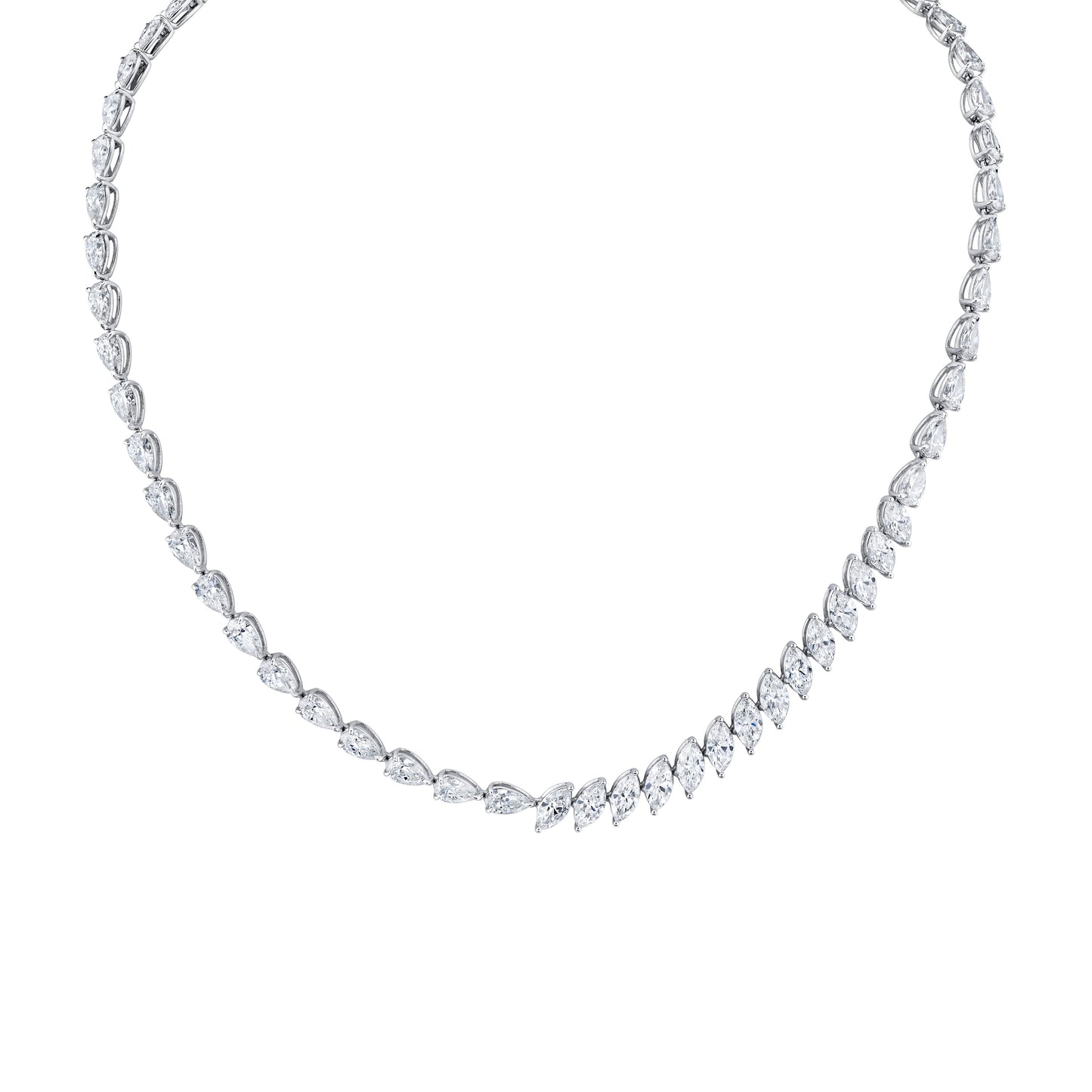 Marquise and Pear Shape Diamond Necklace