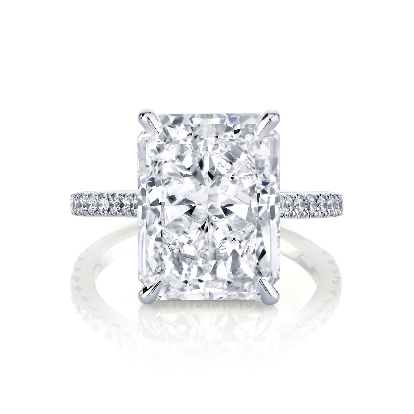 8.42 Carat Radiant Diamond Solitaire Ring