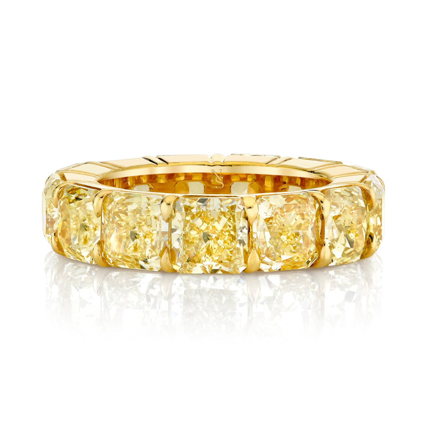 Fancy Yellow Radiant Cut Diamond Eternity Band