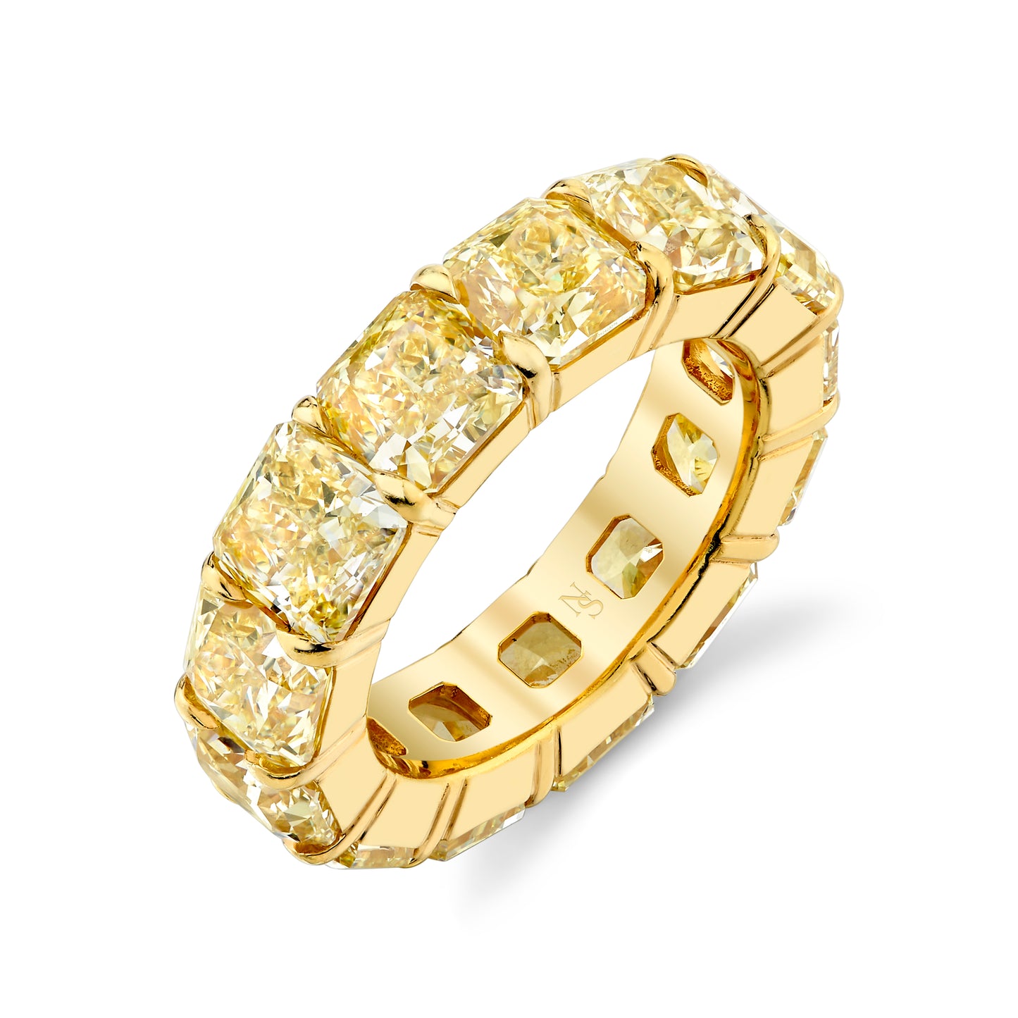 Fancy Yellow Radiant Cut Diamond Eternity Band