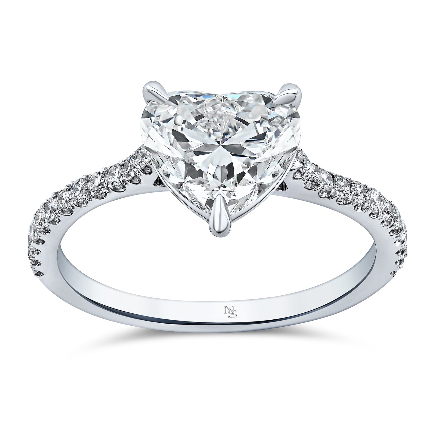 1.82 Carat Heart Diamond Solitaire Ring