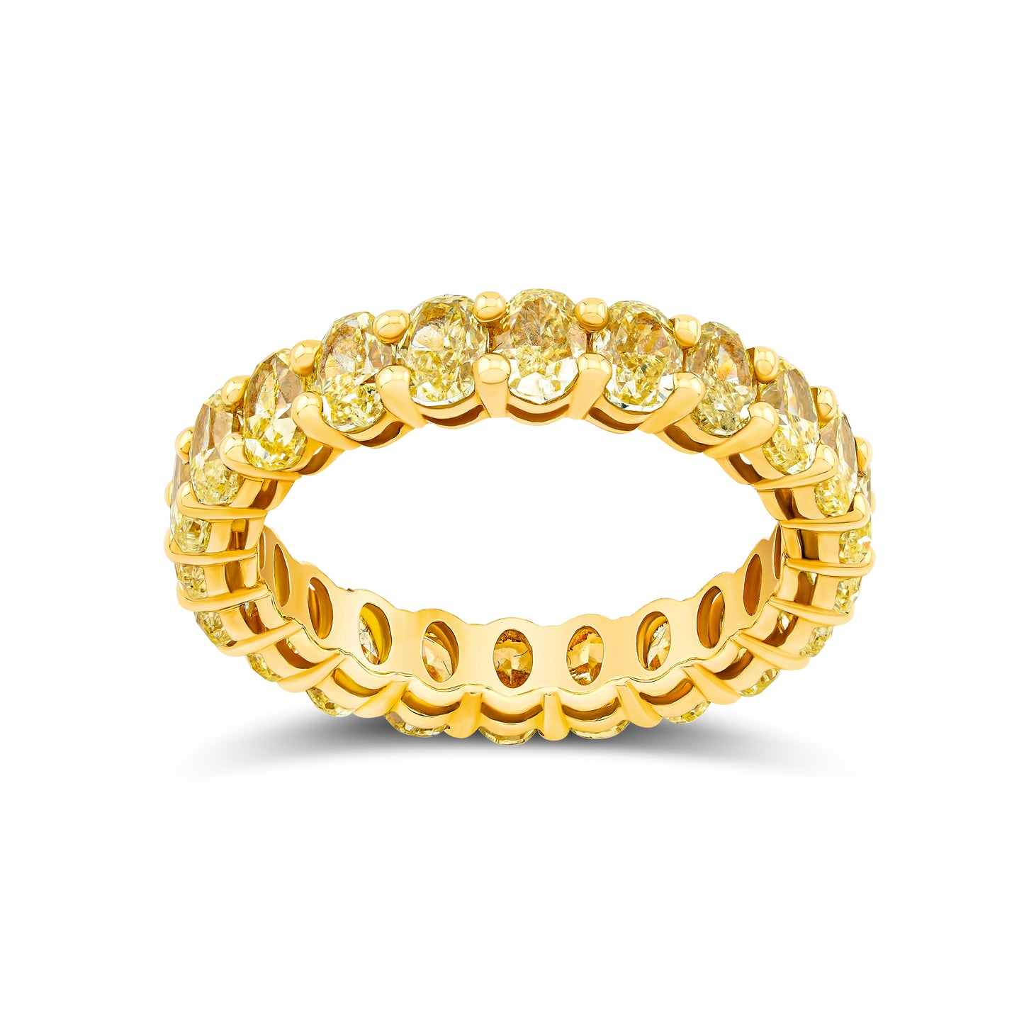 Fancy Yellow Oval Diamond Eternity Band