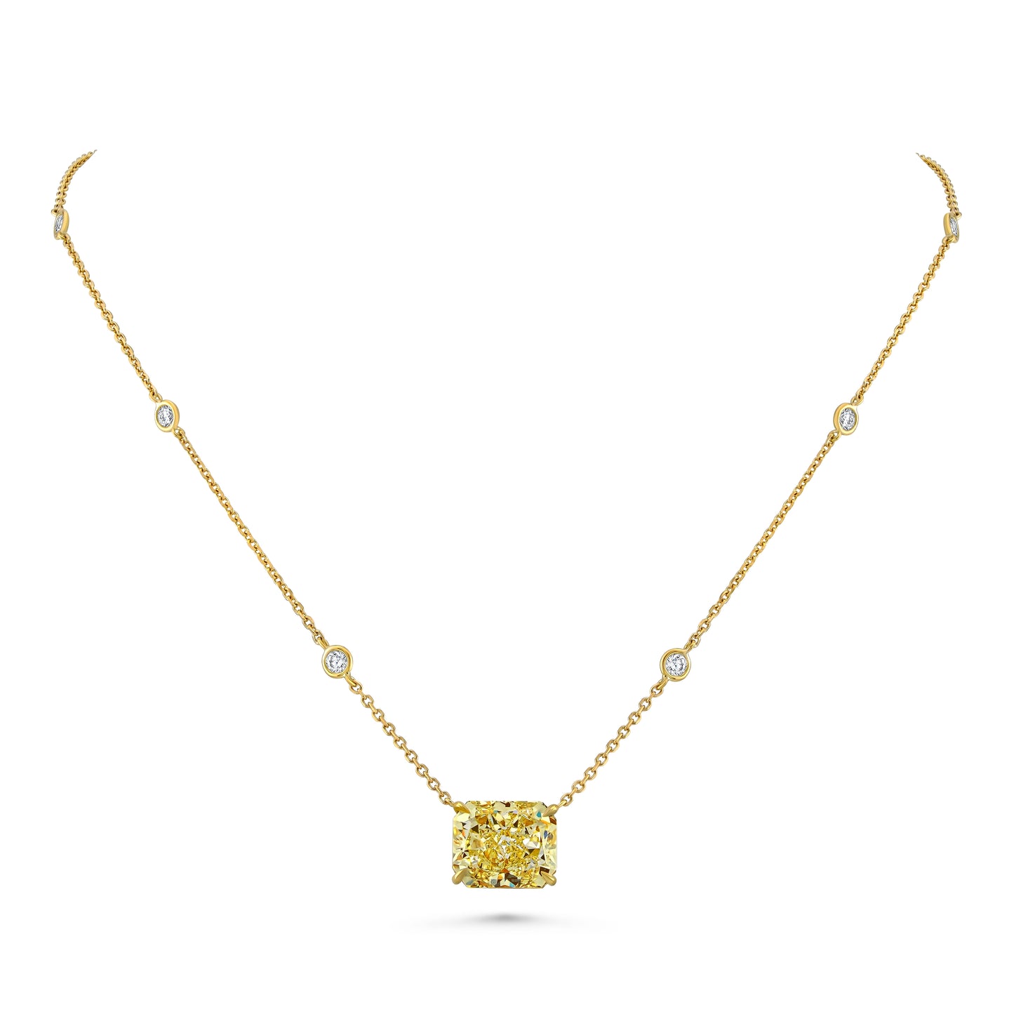 East West Radiant Pendant on Diamond Station Chain