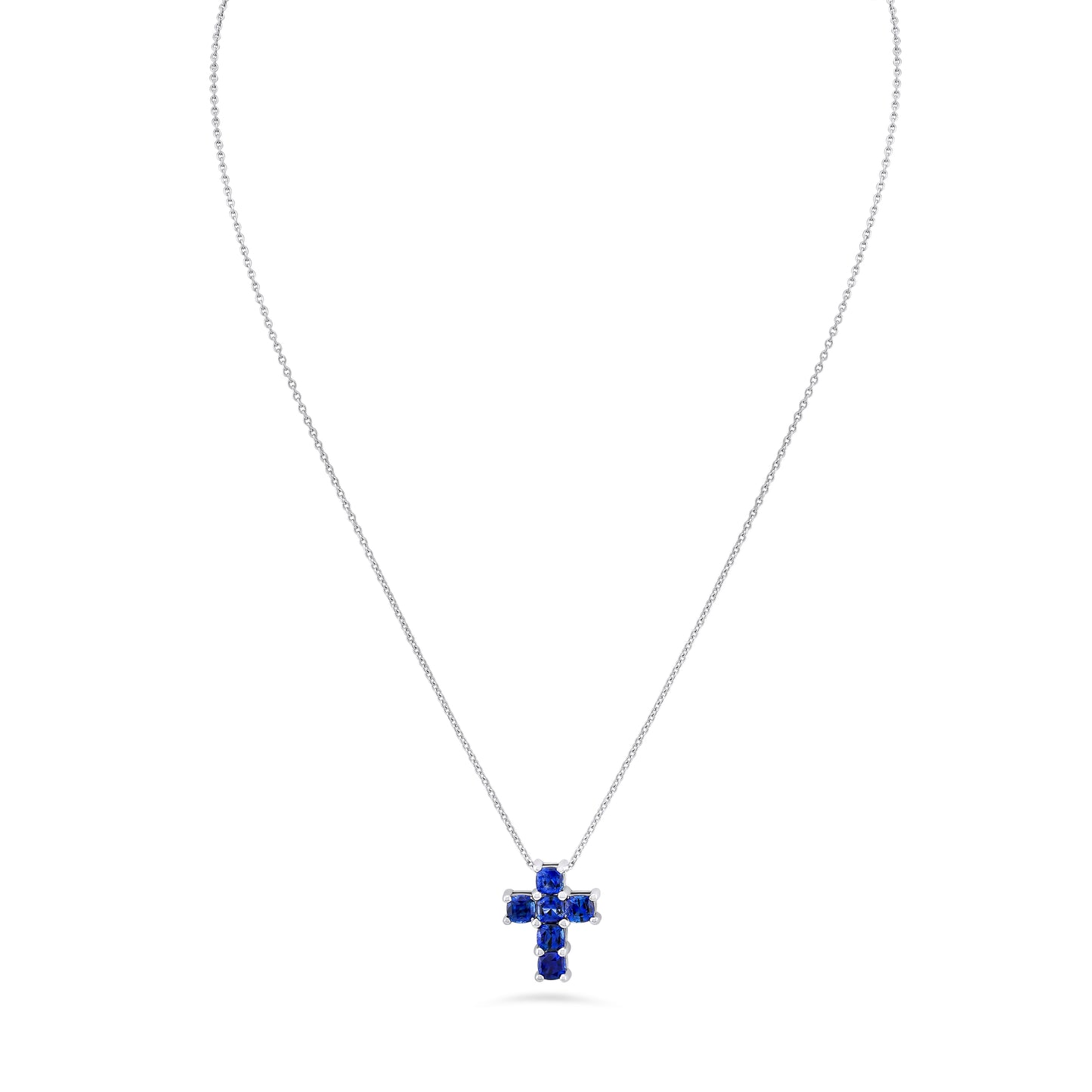Sapphire Cross Pendant