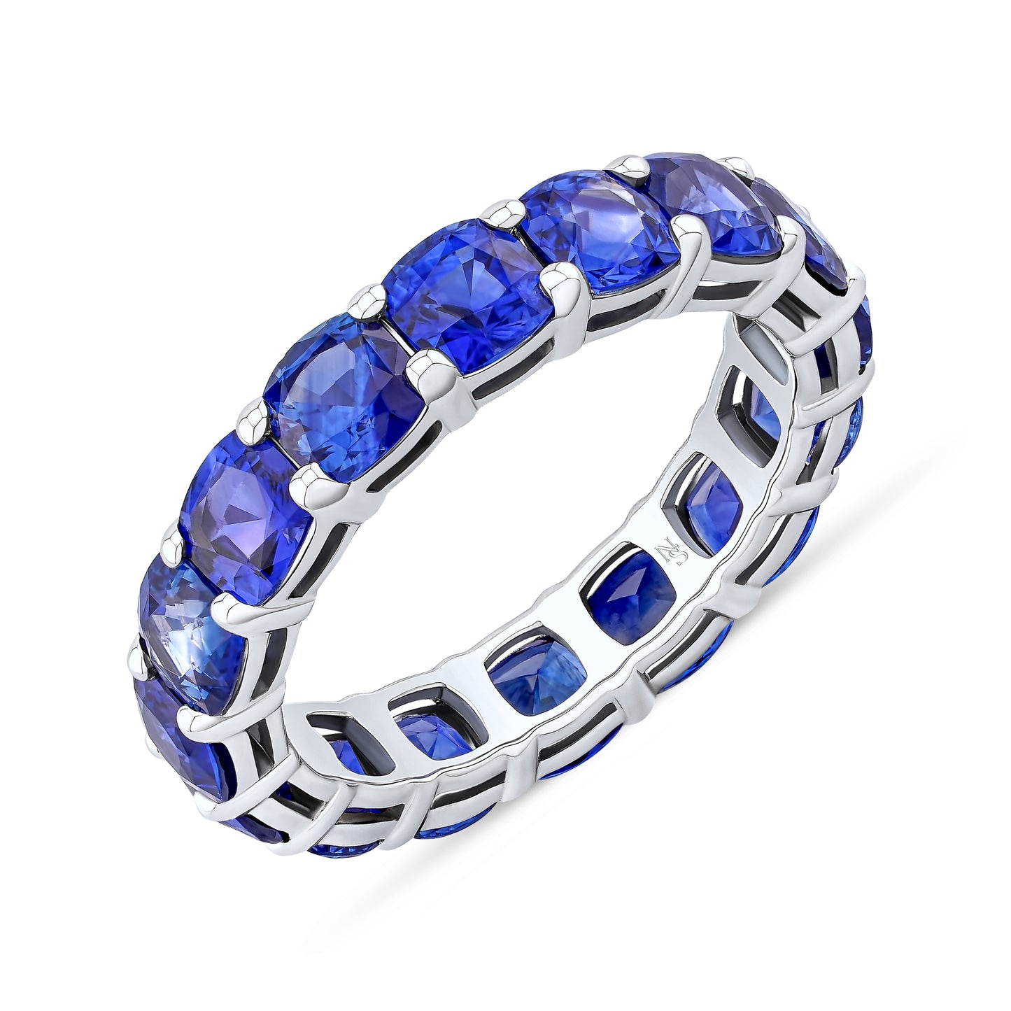 Cushion Sapphire Eternity Band