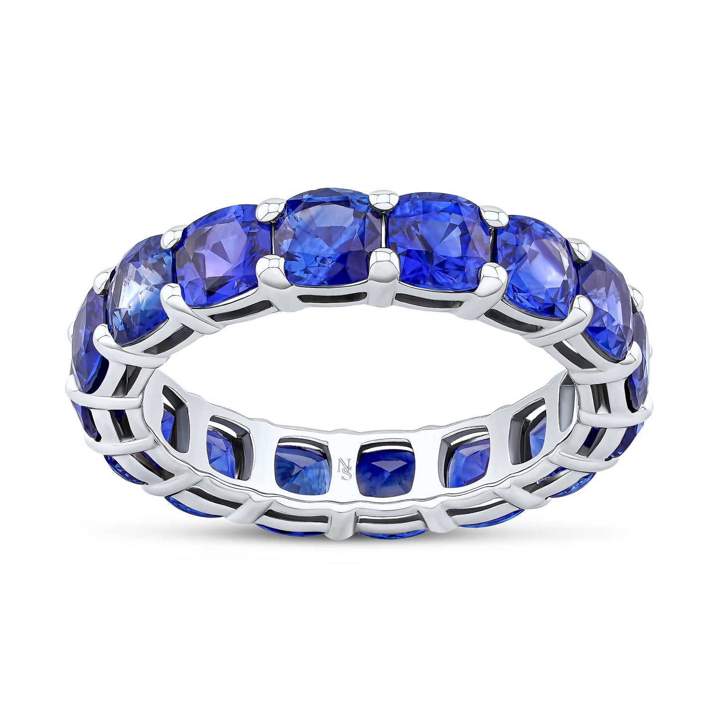 Cushion Sapphire Eternity Band