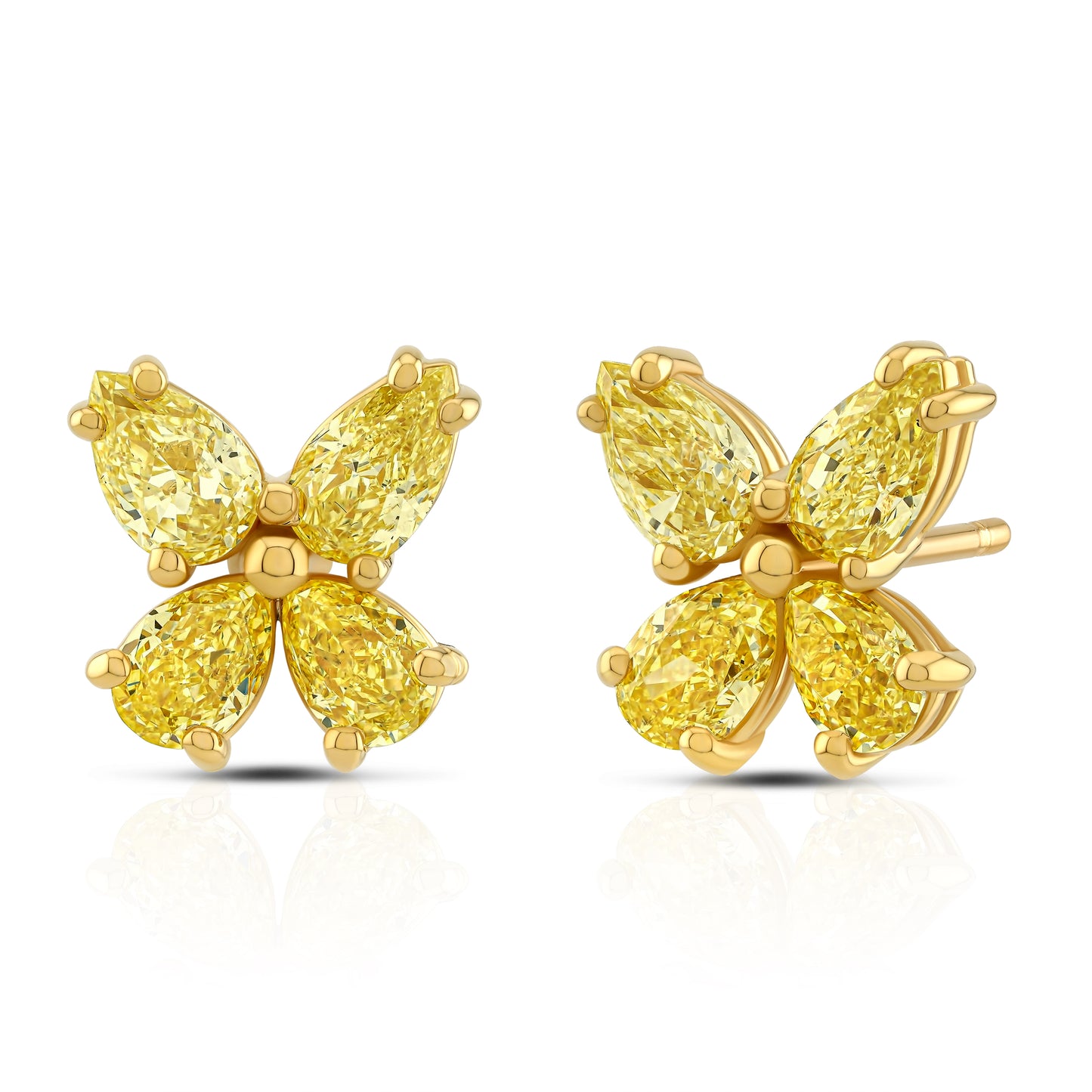 Fancy Yellow Butterfly Earrings