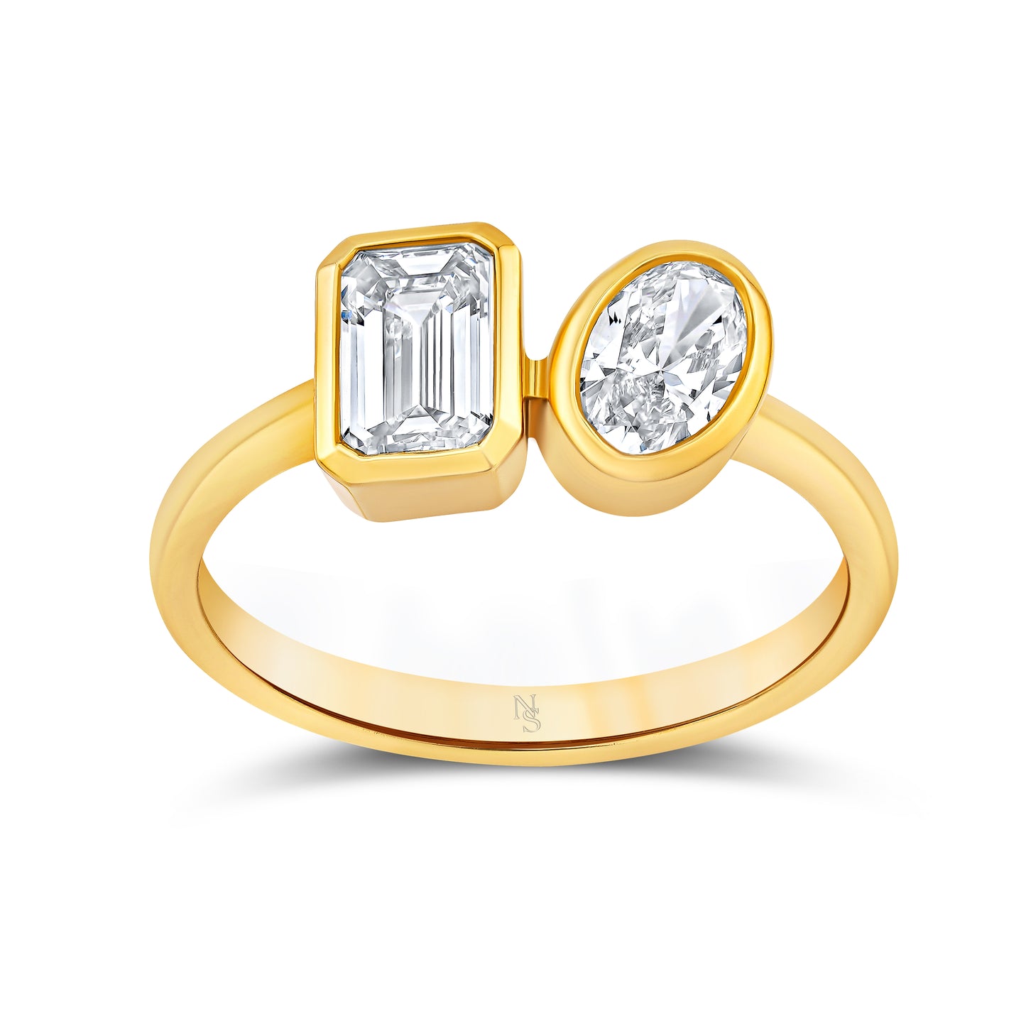 Twin Bezel Set Ring