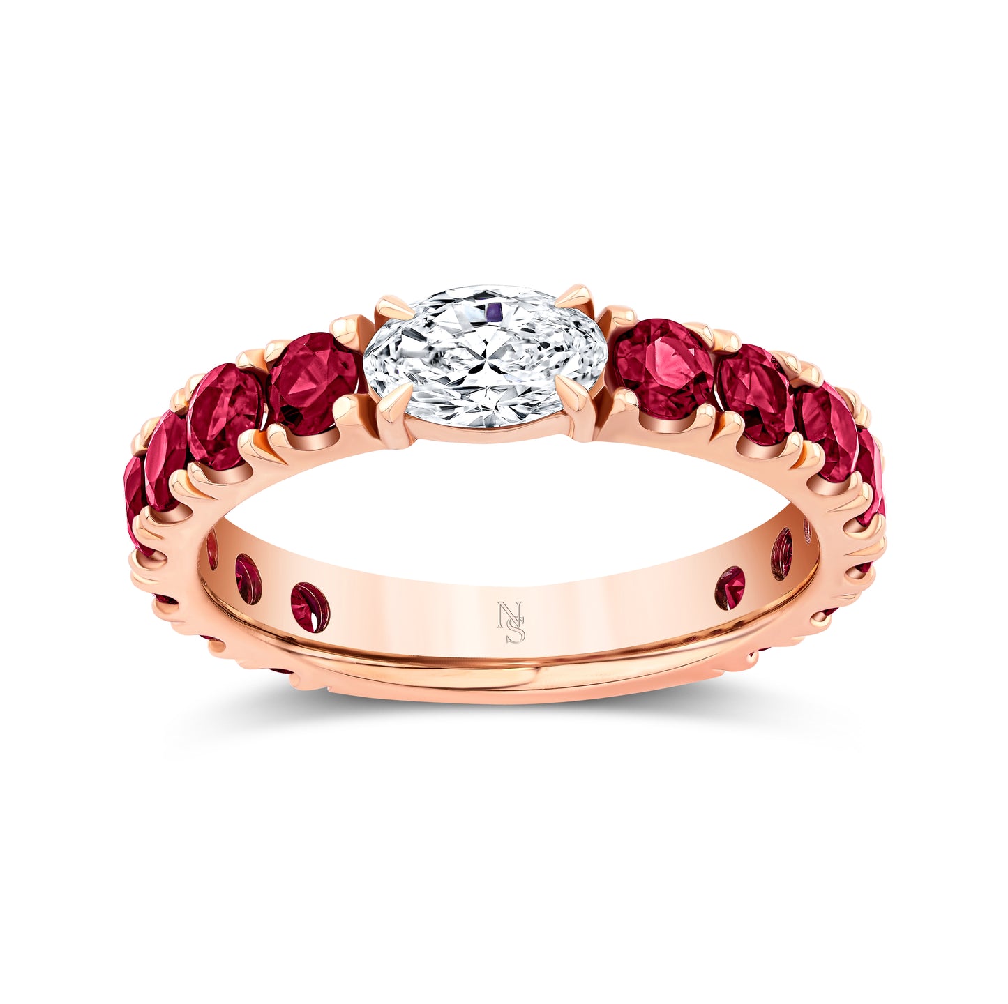 Diamond Accented Ruby Band