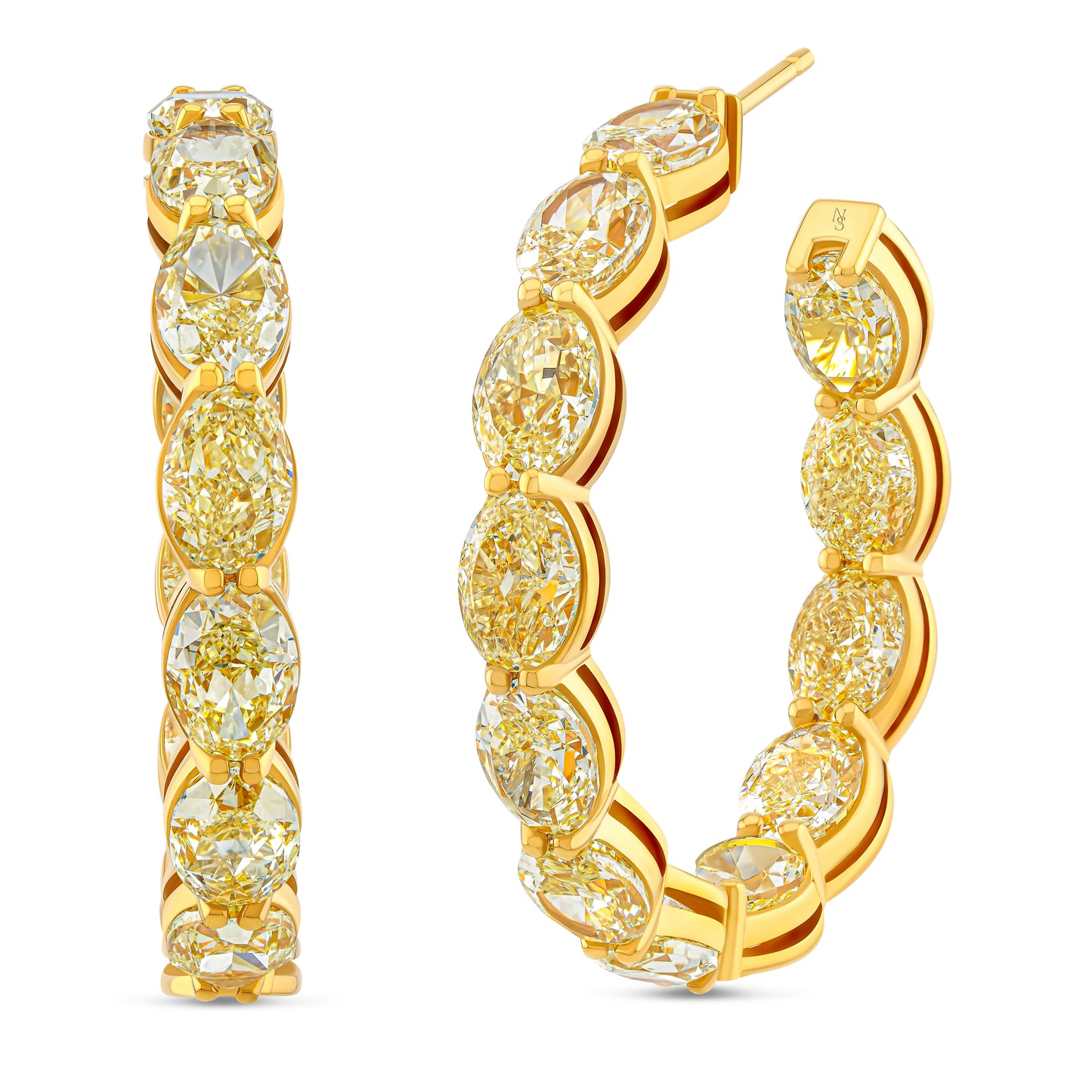 Fancy Yellow Inside-Out Diamond Earrings
