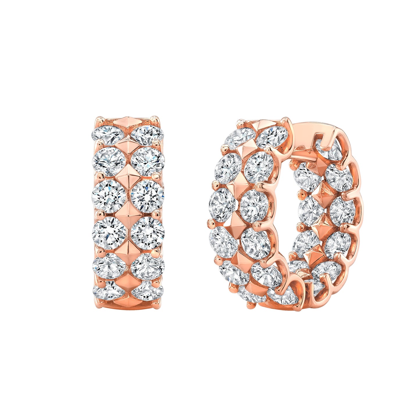 Double Row Diamond Huggies