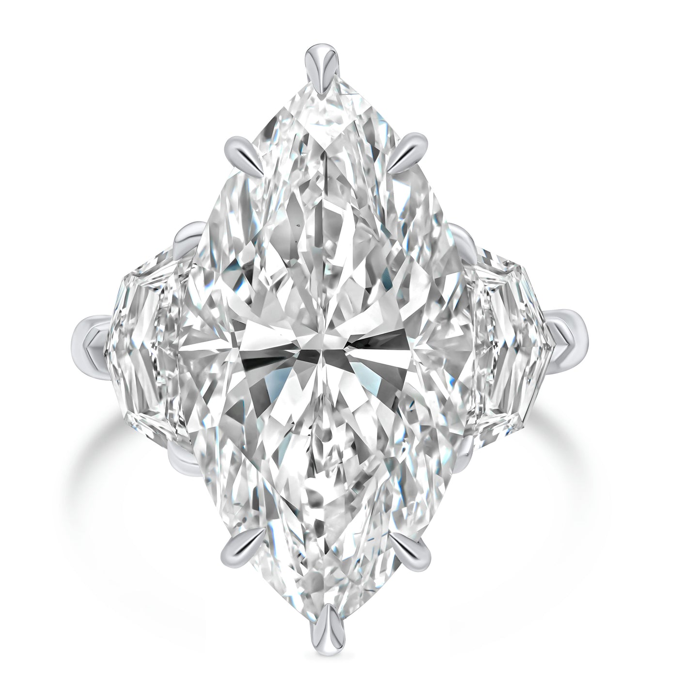 10.33 Marquise Cut Diamond Platinum Ring
