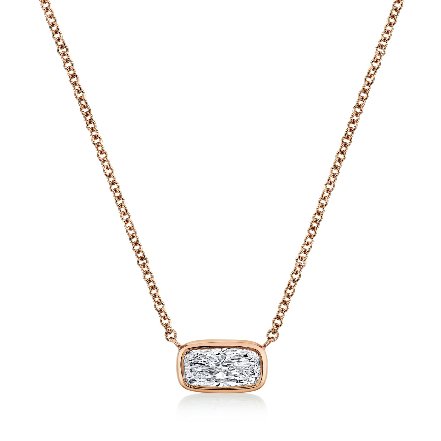 Cushion Cut Diamond Bezel Pendant
