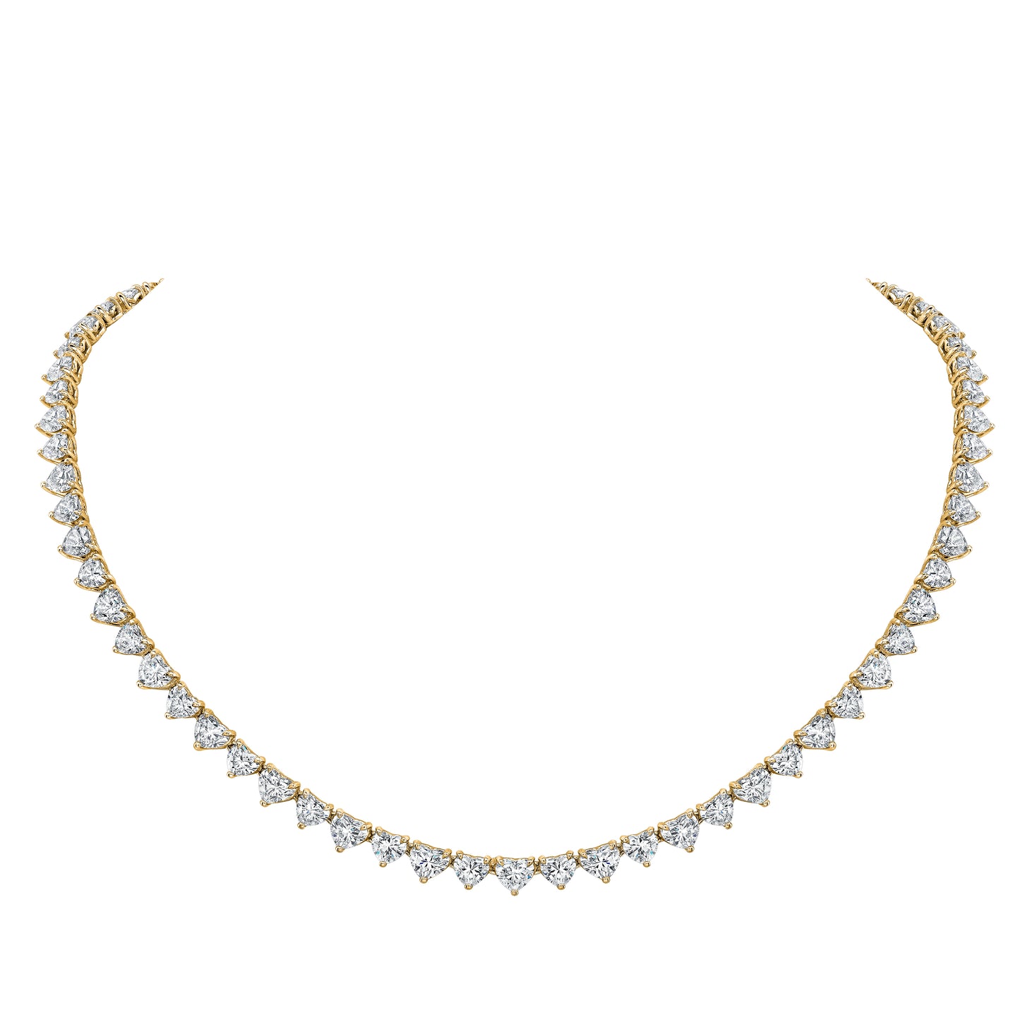 Straight Line Heart Diamond Necklace