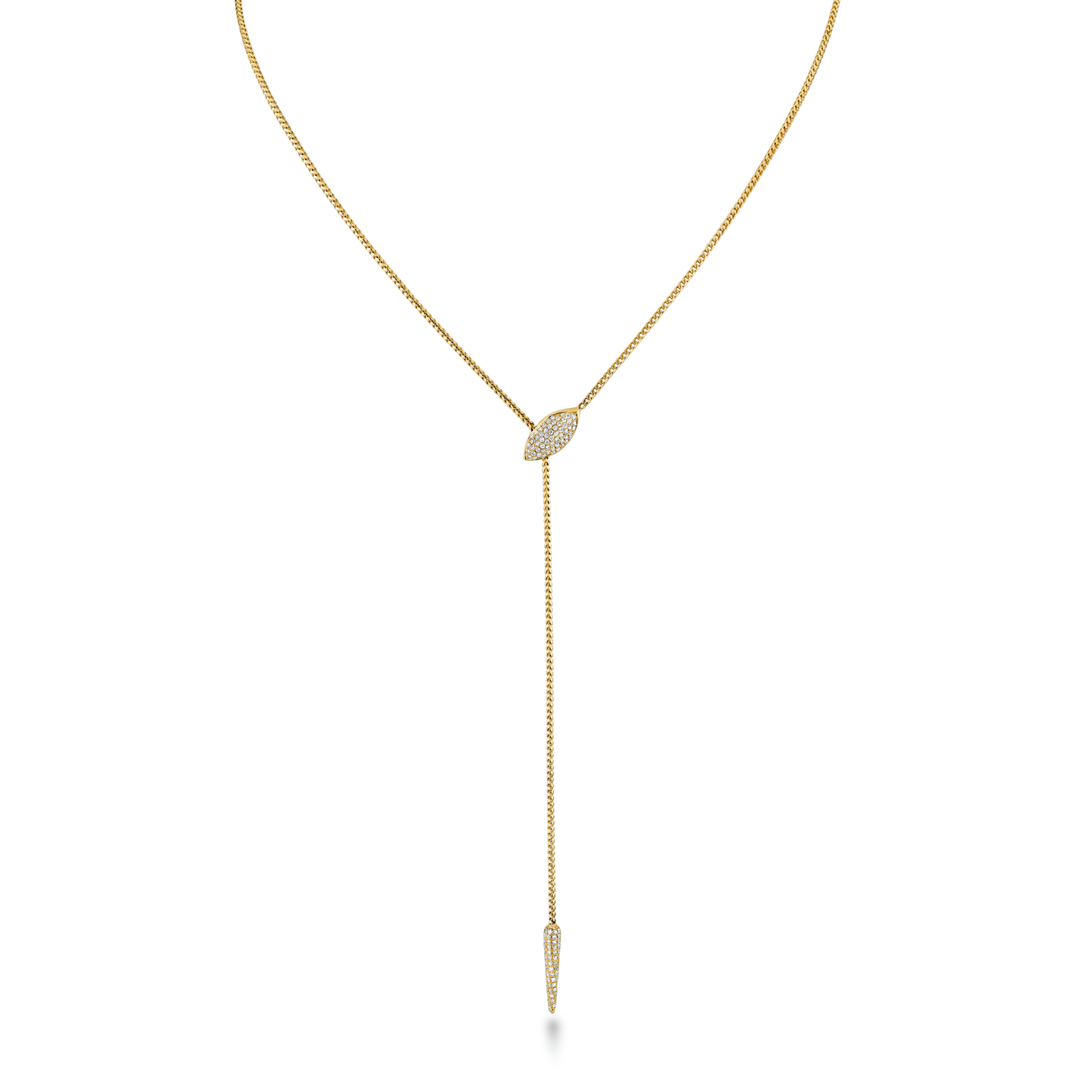 Diamond Pave Lariat with Franco Chain