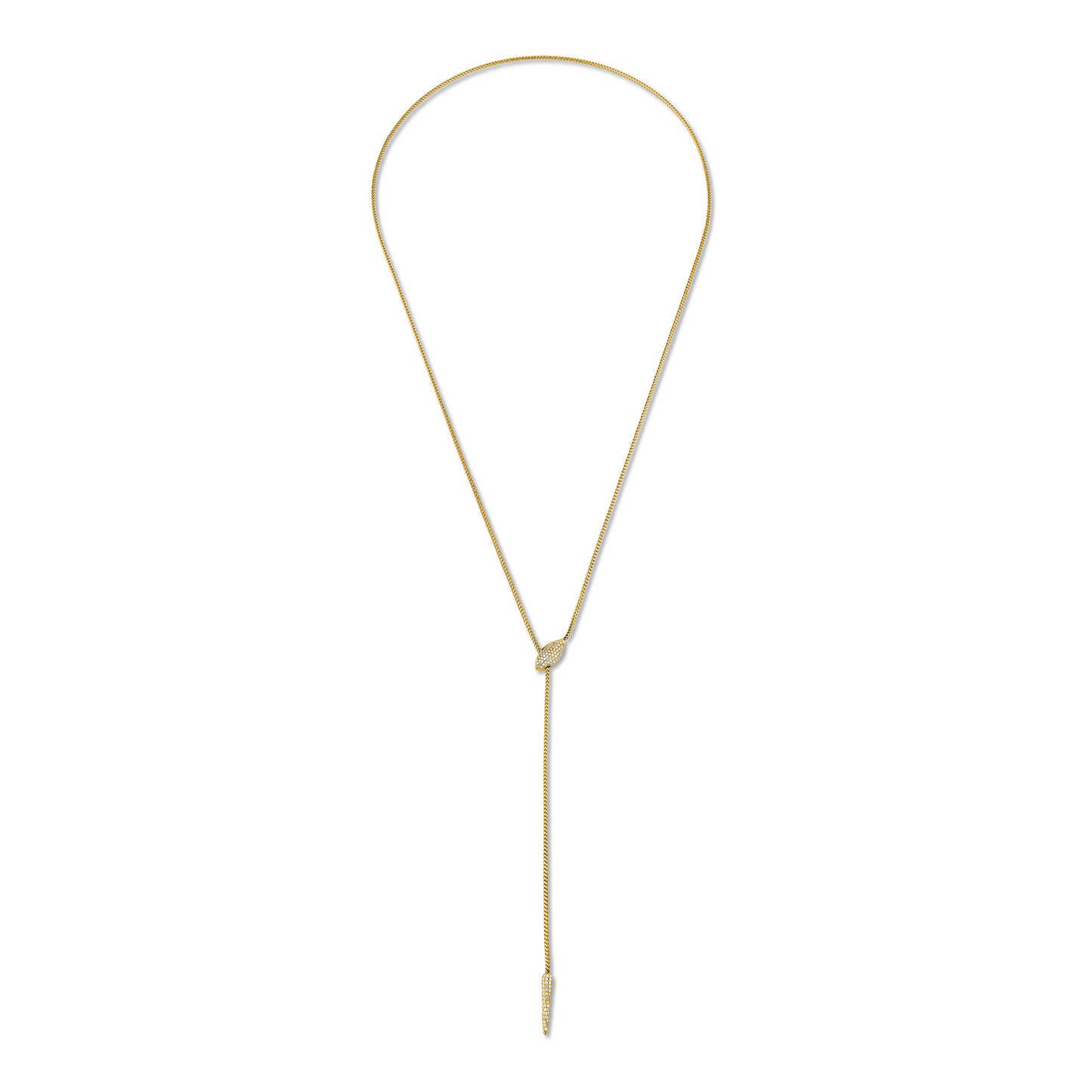 Diamond Pave Lariat with Franco Chain