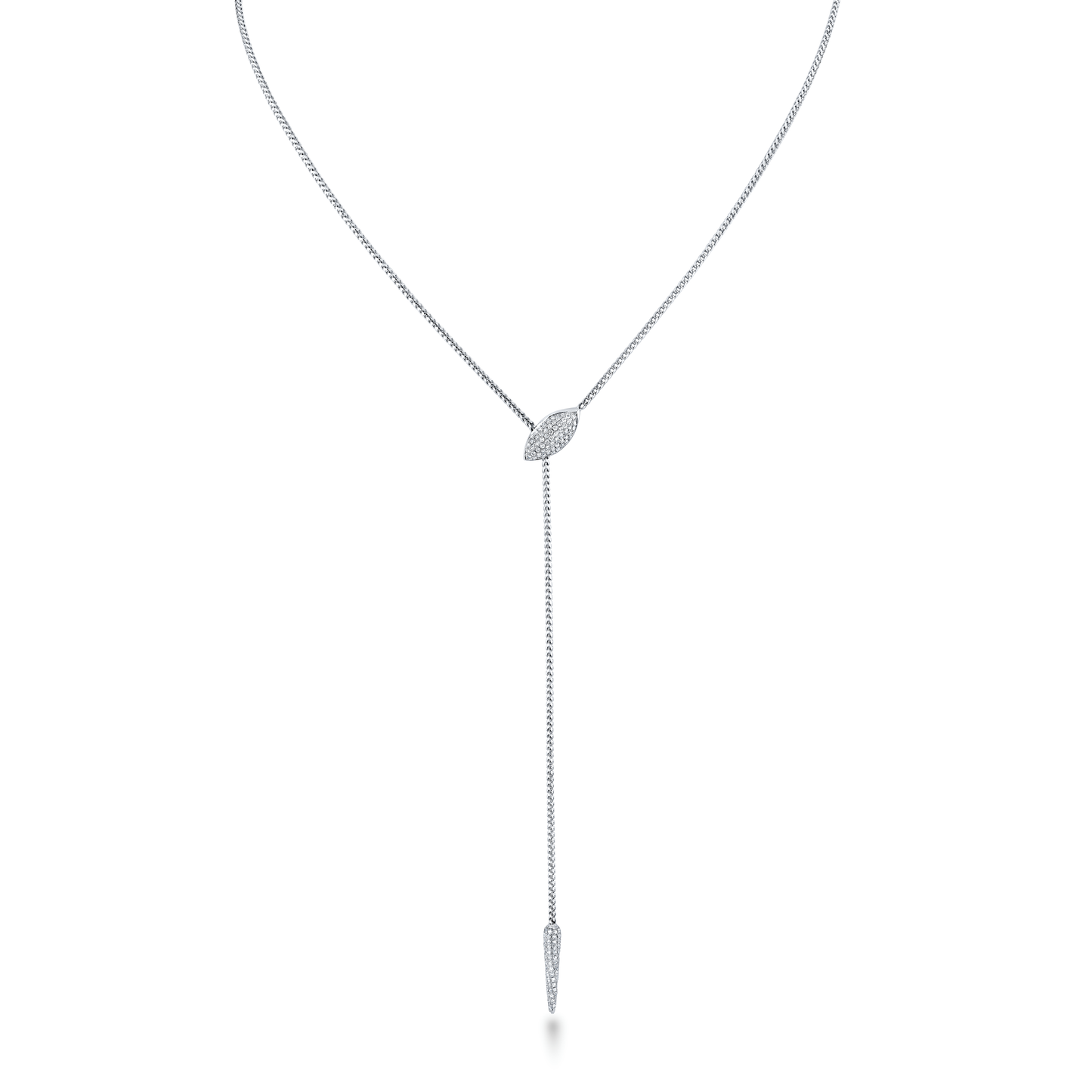Diamond Pave Lariat with Franco Chain
