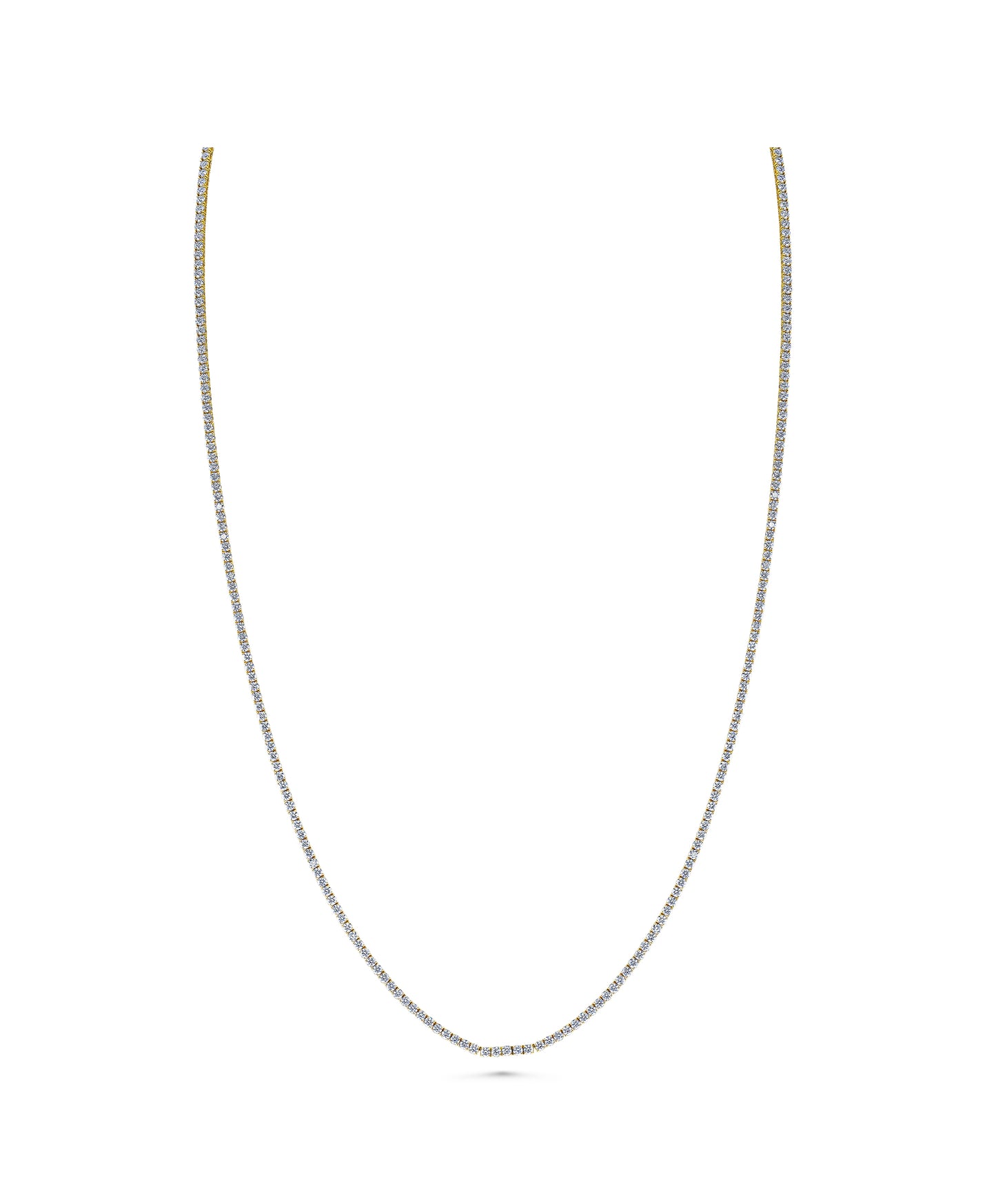 Classic Opera 4-Prong Round Diamond Necklace - SMALL