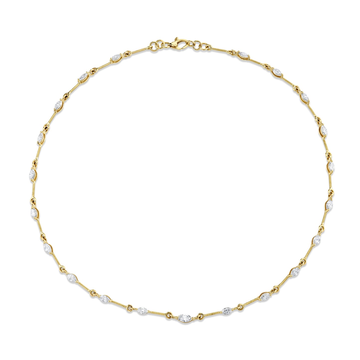 Marquise Diamond Station Necklace