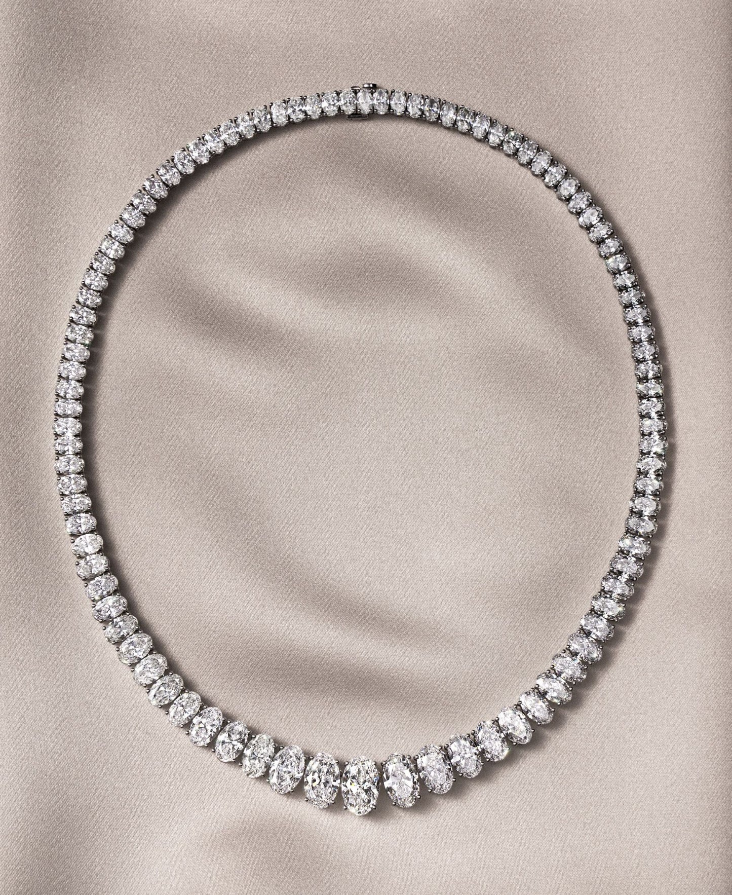 Graduated diamond Norman Silverman necklace.