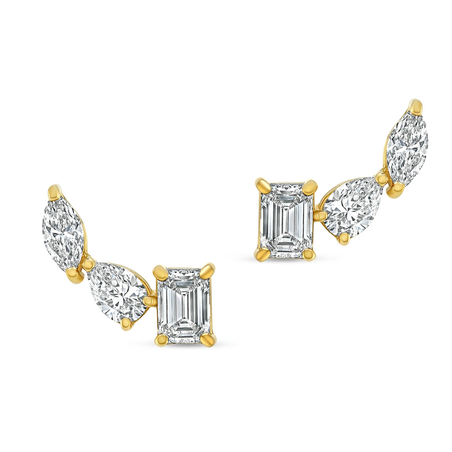 Diamond Ear Climber Earrings