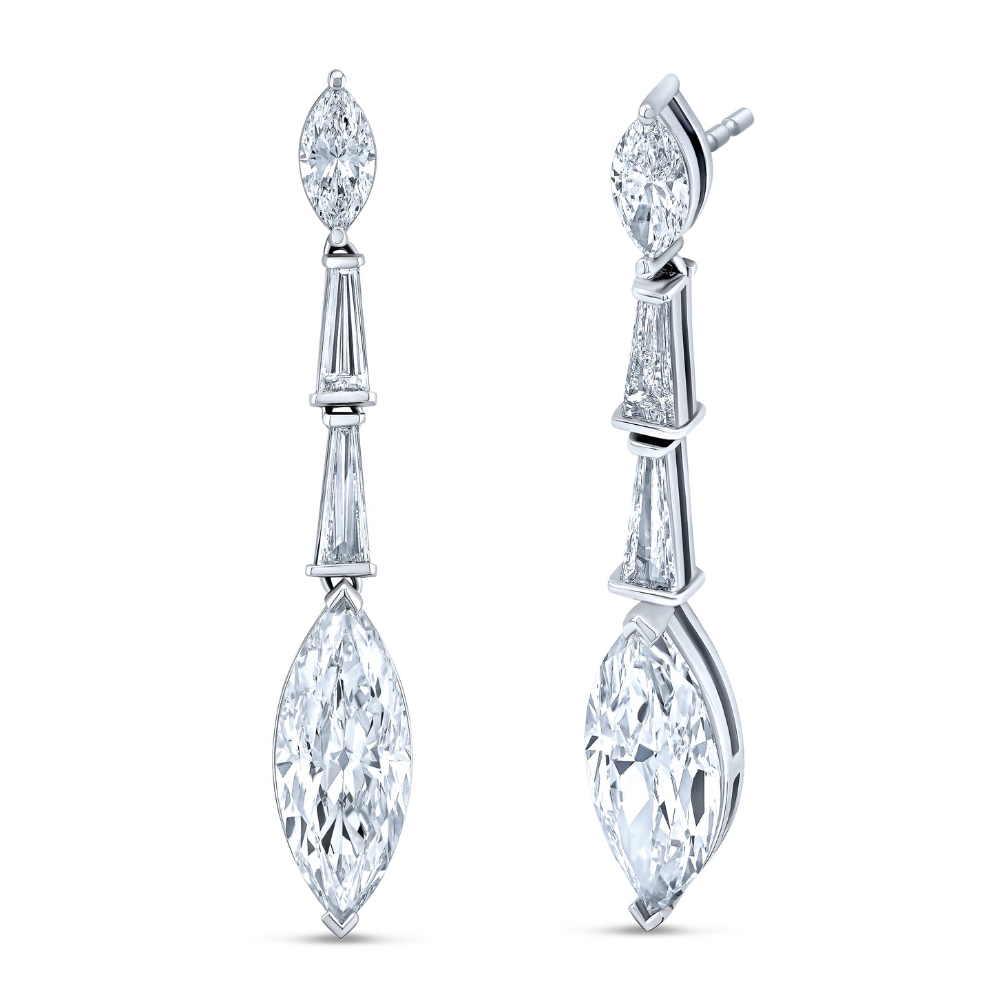 Marquise-cut Diamond Drop Earrings