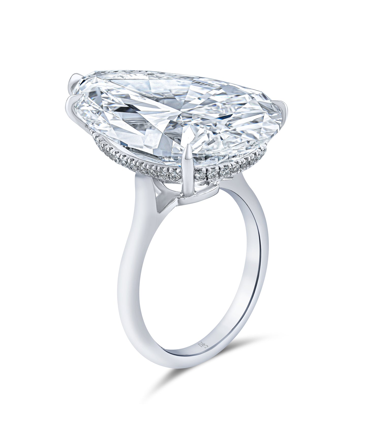 24.16 Carat Pear Diamond Solitaire Ring