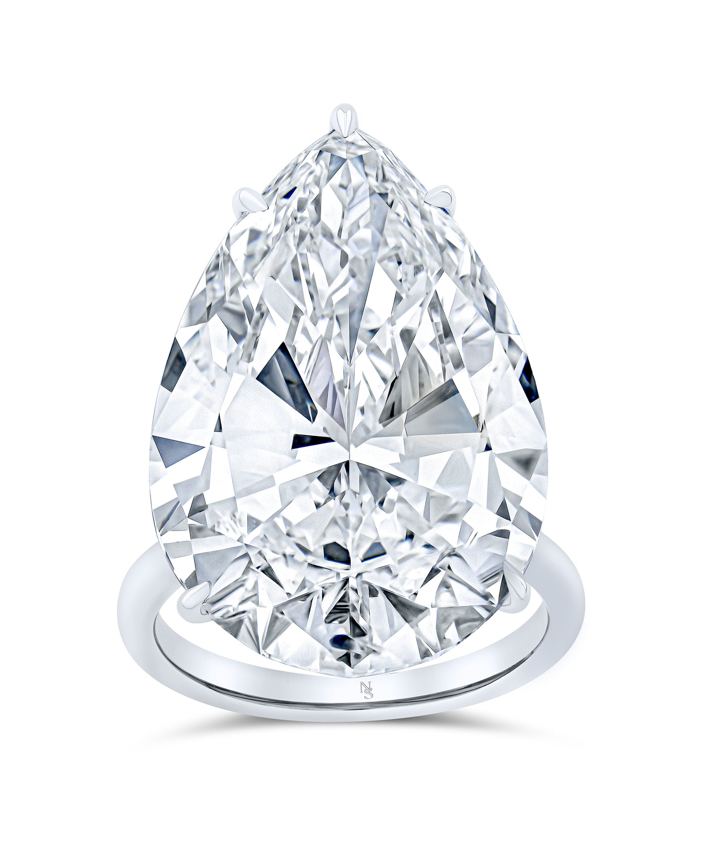 24.16 Carat Pear Diamond Solitaire Ring