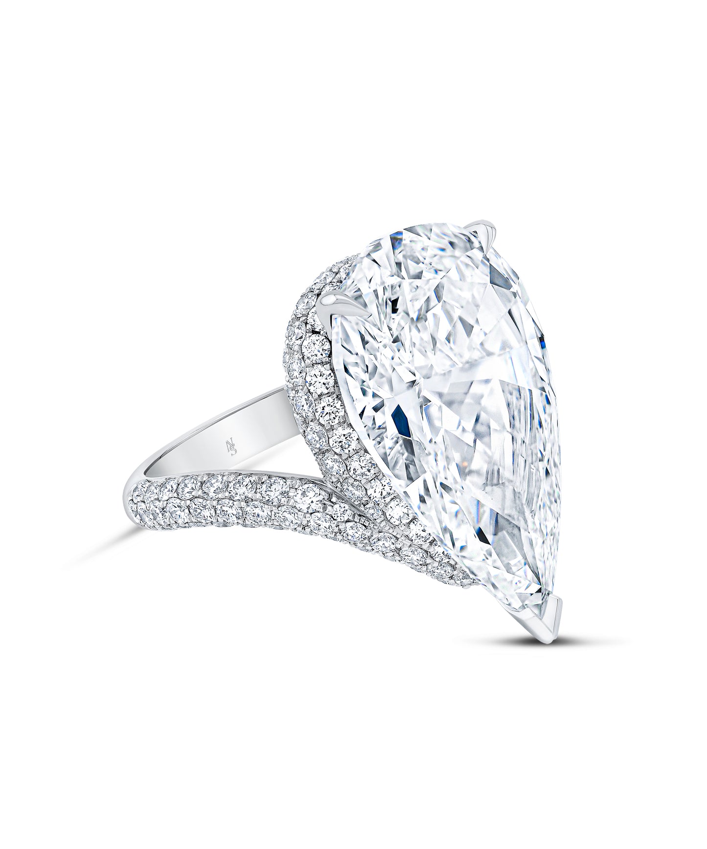 Pear Diamond Solitaire Ring