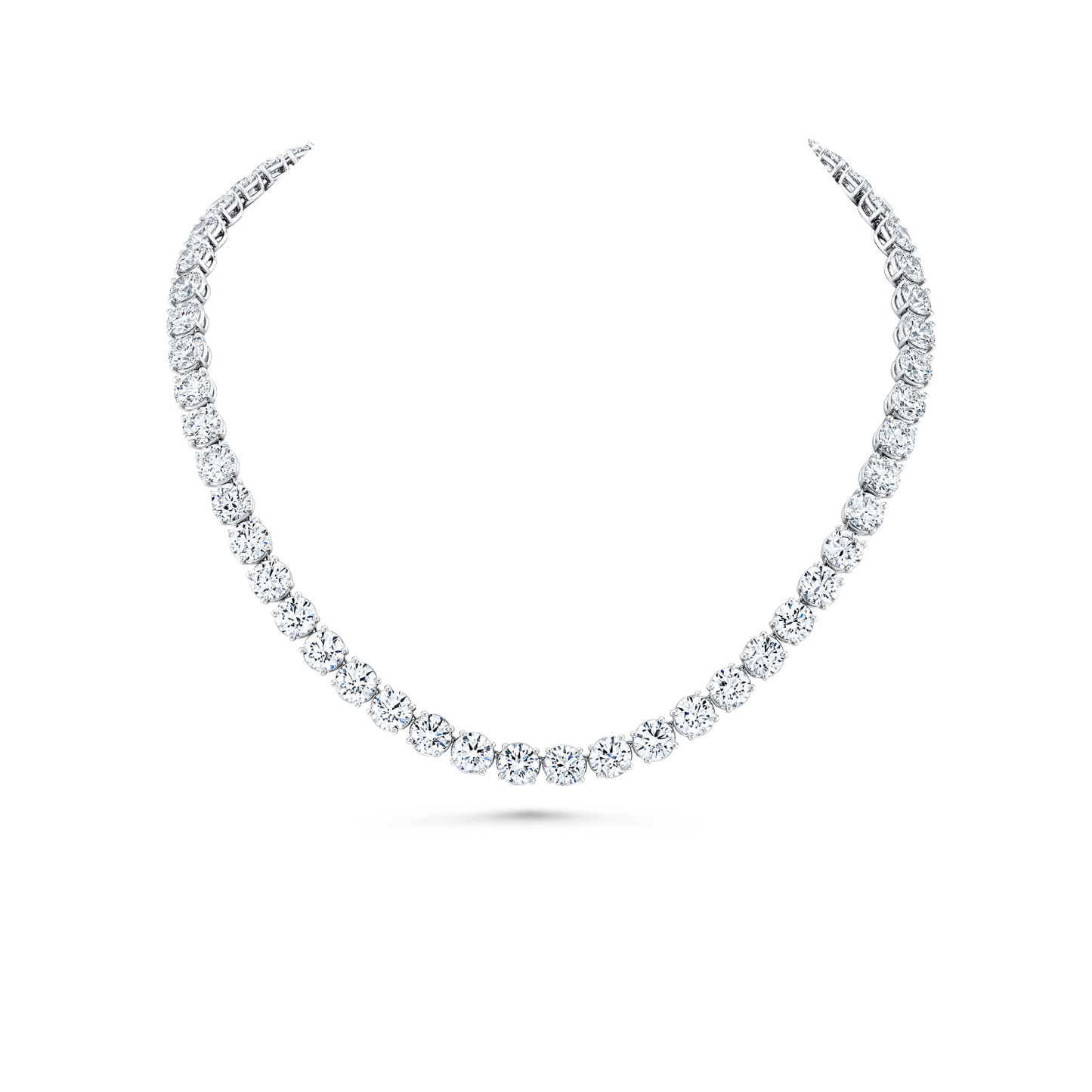 Signature Round Diamond Tennis Necklace