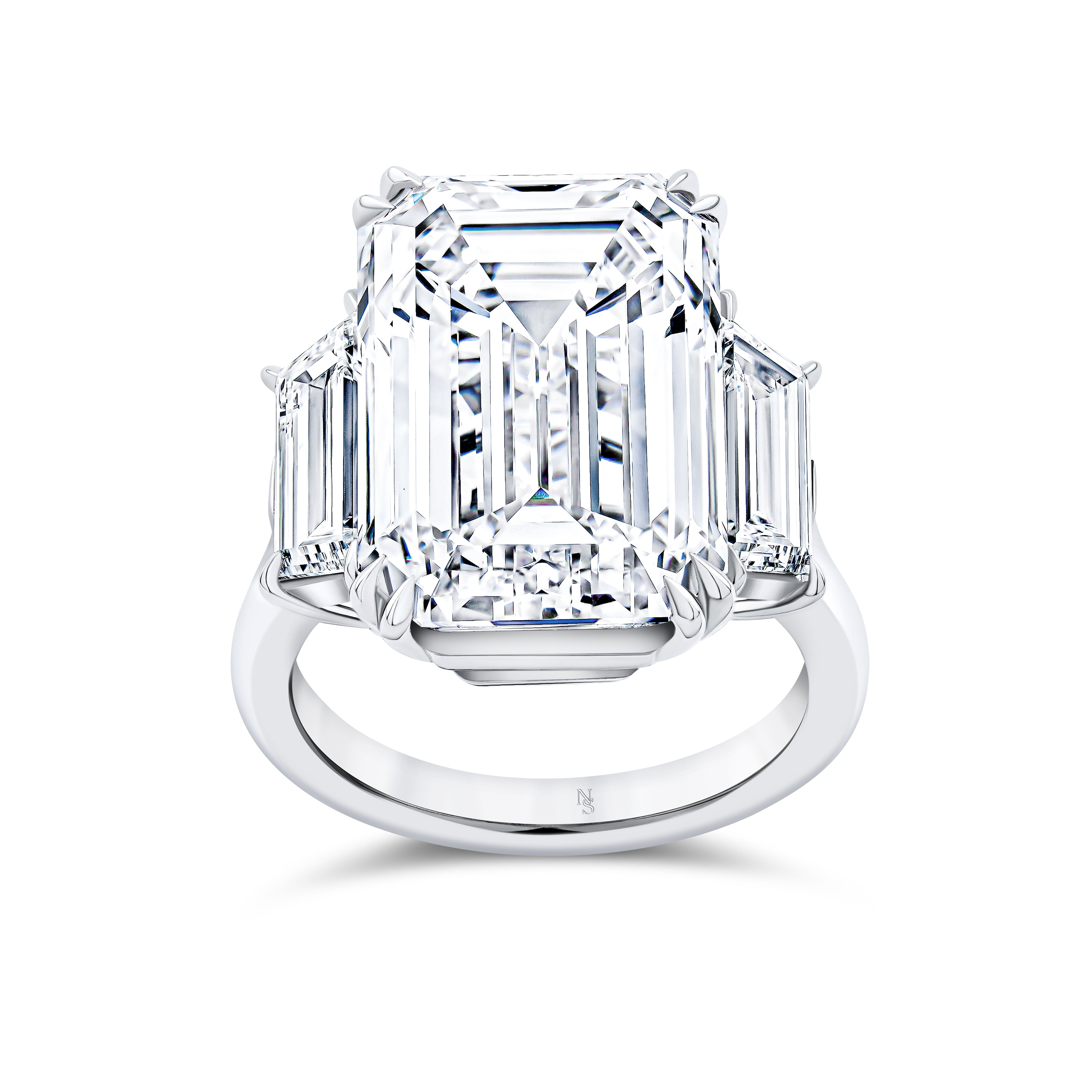 Emerald Cut Diamond Three-Stone Ring | Norman Silverman – Norman Silverman