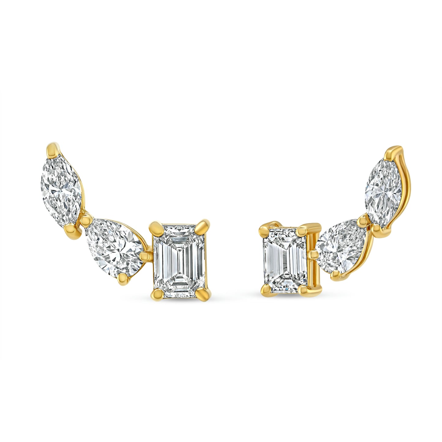 Diamond Ear Climber Earrings